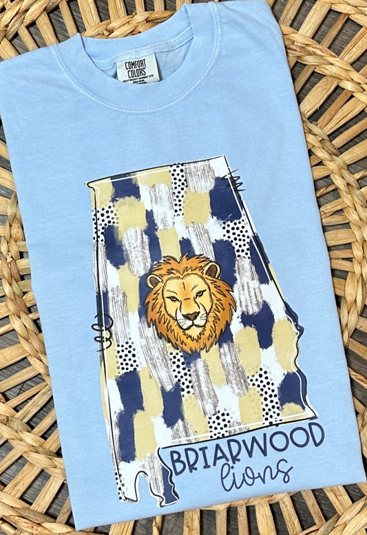 Briarwood Lions State shirt on Chambray