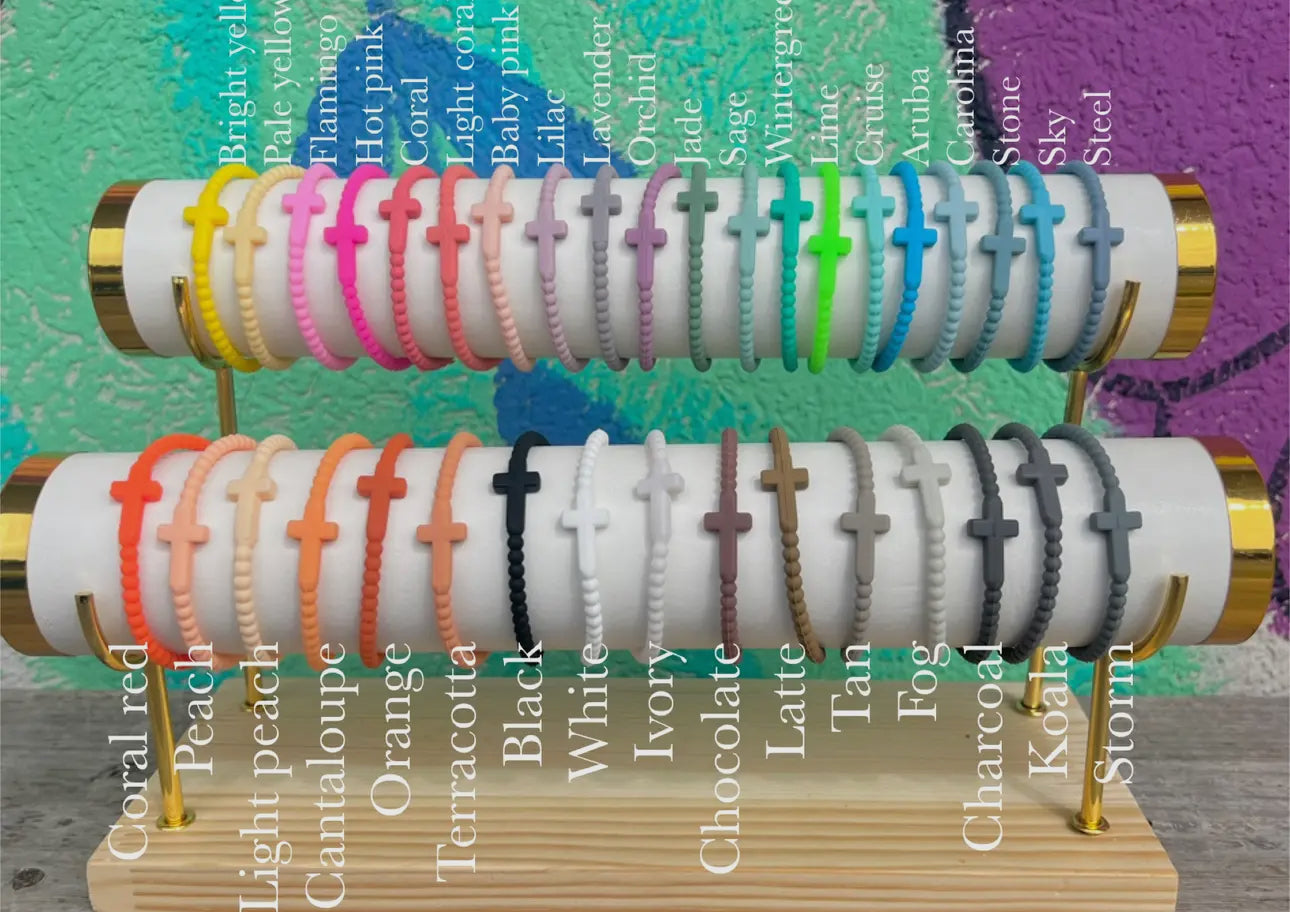 PRE-ORDER-Silicone cross bracelets- 7-10 business day TAT