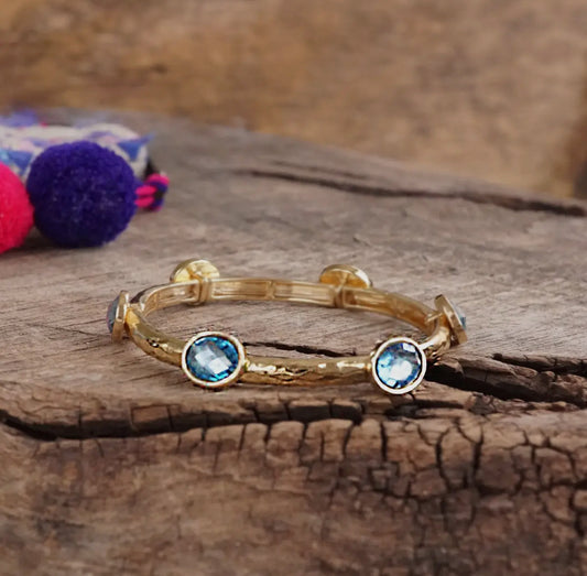 Bangle - Blue Jeweled