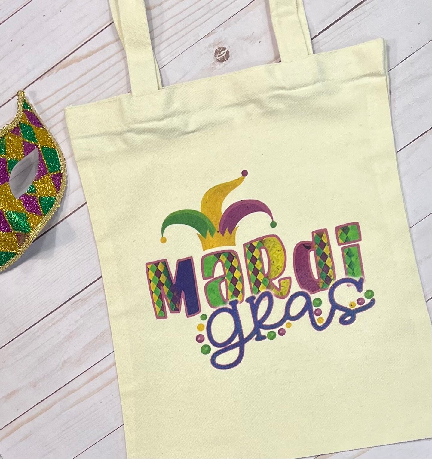 Mardi Gras bead bag