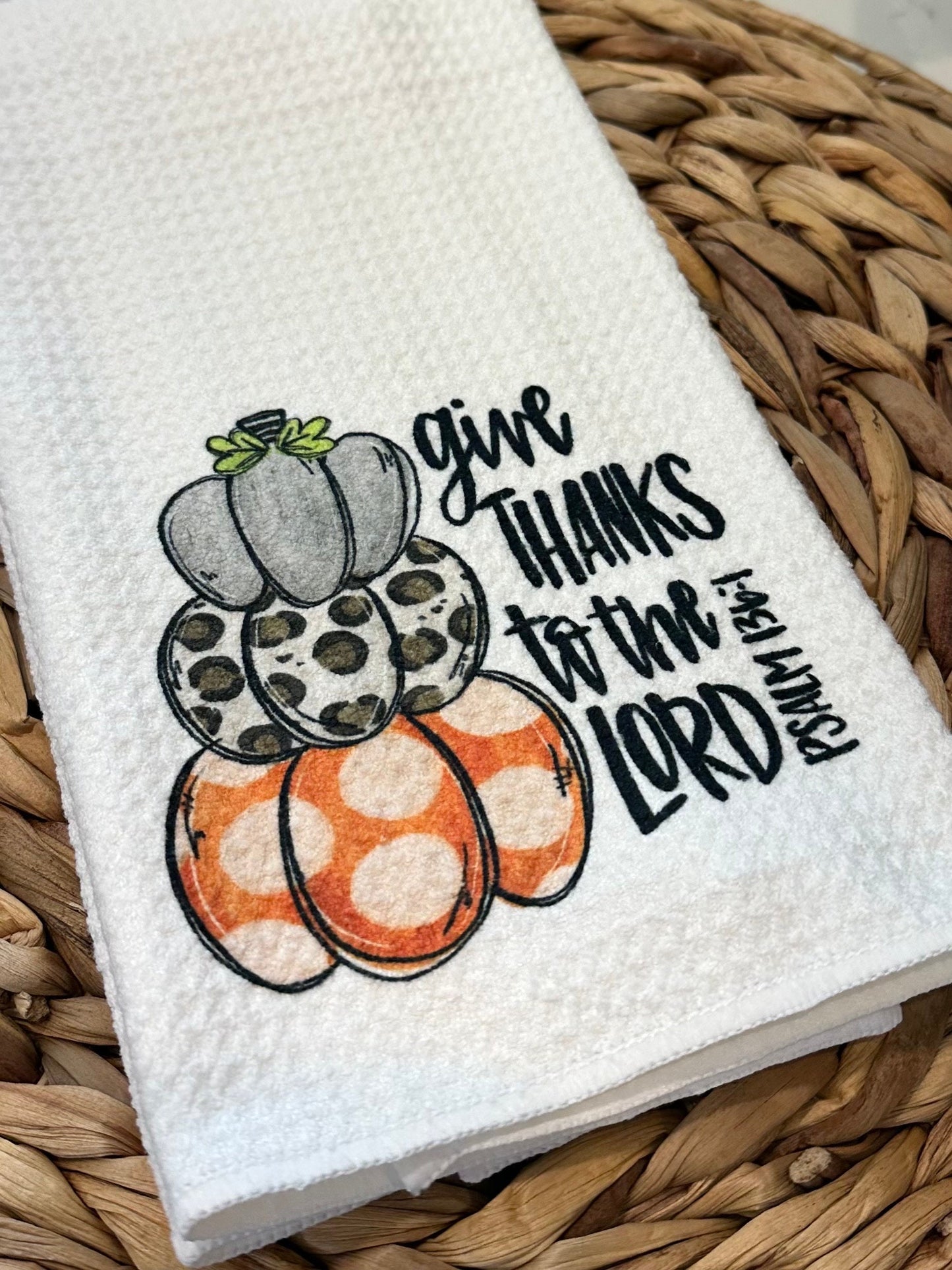 Fall pumpkin Kitchen Towel