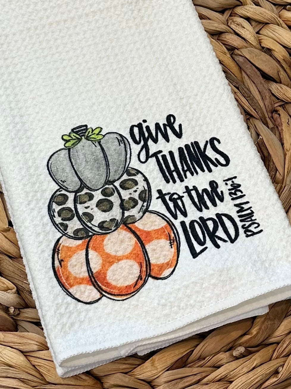 Fall pumpkin Kitchen Towel