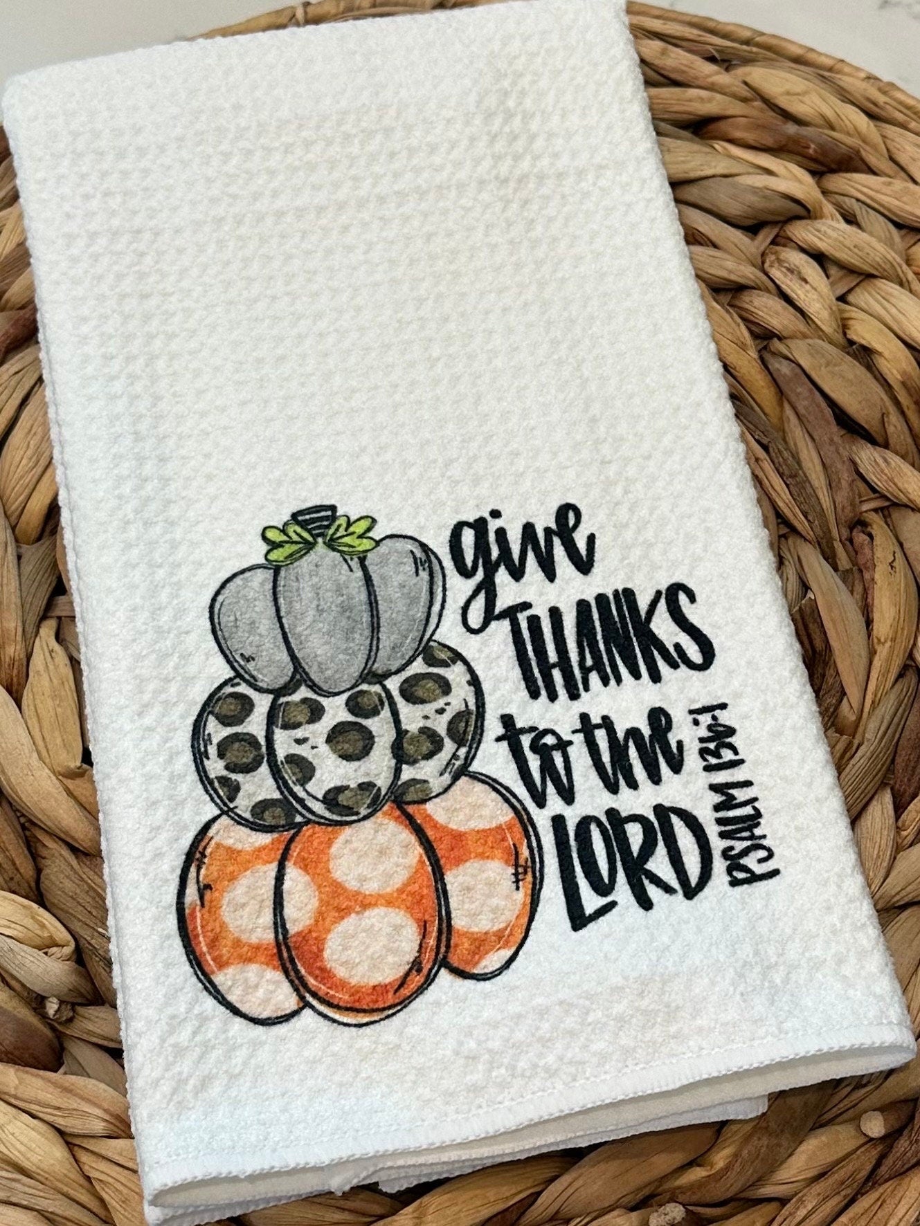 Fall pumpkin Kitchen Towel